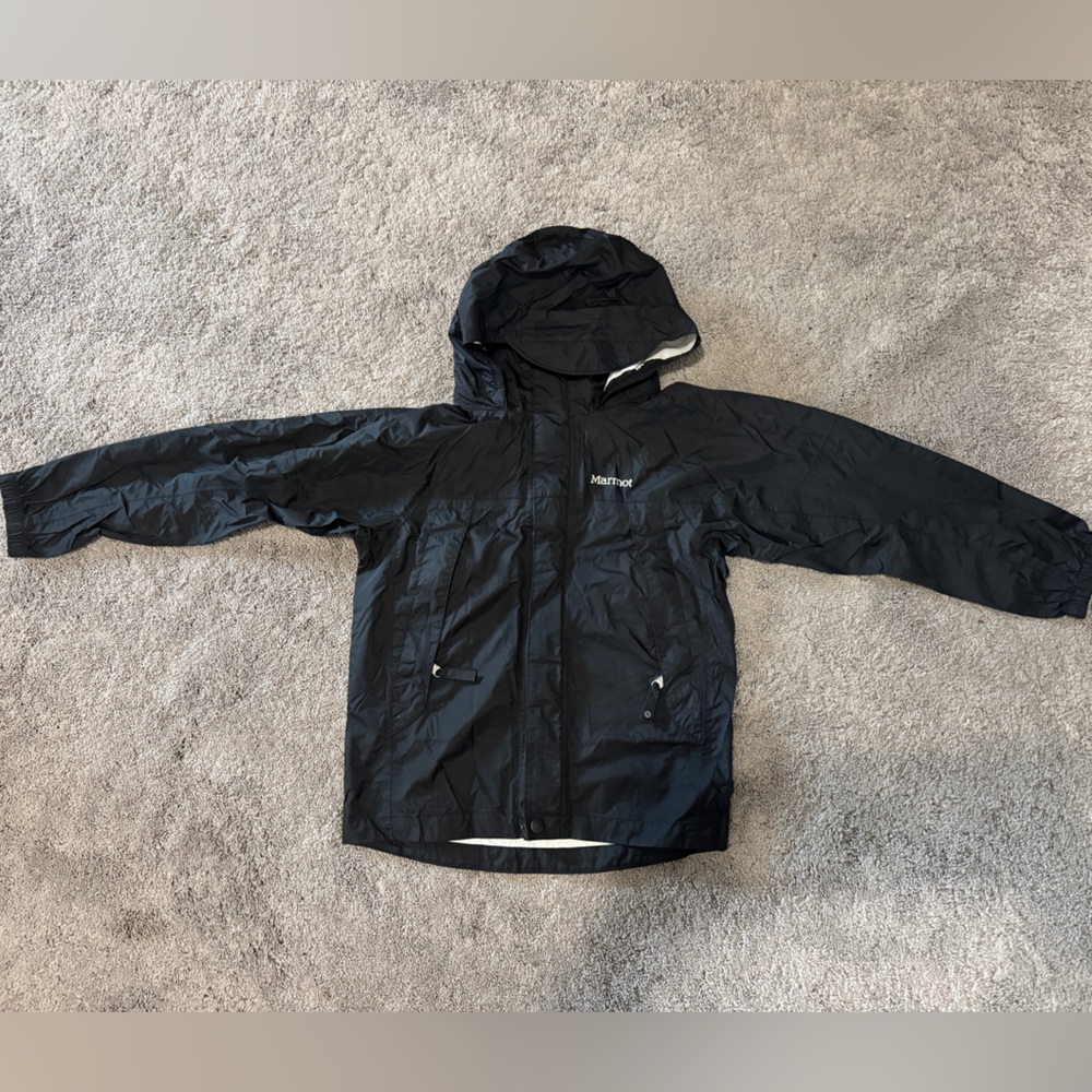 Marmot Black Raincoat Water-Resistant Performance Jacket
